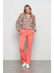 &Co Woman Spodnie "Penelope" w kolorze łososiowym rozmiar: L. Pomarańczowe spodnie materiałowe damskie &Co Woman, bez wzorów, z materiału. Za 163.95 zł.