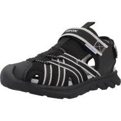 Sandały GEOX J SANDAL AIRADYUM BO Czarny. Czarne sandały damskie Geox, bez wzorów, z syntetyku, bez obcasa, bez zapięcia. Za 214.99 zł.