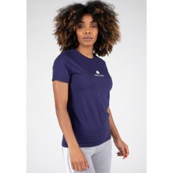 Koszulka sportowa damska Estero. Niebieskie koszulki sportowe damskie GORILLA WEAR, l, bez wzorów, bez ramiączek, na fitness i siłownię. Za 170.00 zł.