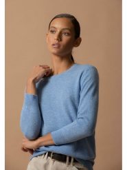 Perfect Cashmere Kaszmirowy sweter w kolorze błękitnym rozmiar: M. Niebieskie swetry klasyczne damskie Perfect Cashmere, m, z kaszmiru, bez kołnierzyka. Za 347.99 zł.