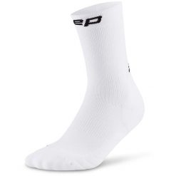 Damskie krótkie skarpety kompresyjne sportowe Core Run do połowy łydki CEP. Białe skarpetki damskie CEP, bez wzorów, z elastanu. Za 79.00 zł.