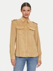 Guess Koszula Margot W4YH0C WG6T0 Brązowy Slim Fit. Brązowe koszule damskie Guess, xl, z aplikacjami, z syntetyku, bez kołnierzyka, bez ramiączek. Za 509.99 zł.