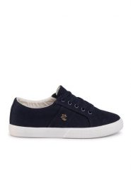 Lauren Ralph Lauren Tenisówki Janson II 802804598002 Granatowy. Niebieskie trampki damskie Lauren Ralph Lauren, bez wzorów, z materiału, bez zapięcia. Za 269.99 zł.