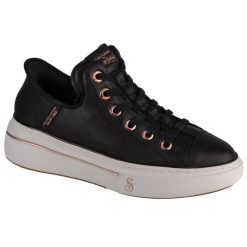 Buty sportowe Sneakersy damskie, Slip-Ins: Snoop One - OG Leather. Czarne obuwie sportowe casual damskie Skechers, trekkingowe. Za 449.99 zł.