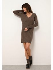 Just Cashmere Kaszmirowa sukienka "Tracy" w kolorze brązowym rozmiar: M. Brązowe sukienki damskie Just Cashmere, bez wzorów, z kaszmiru, bez ramiączek. Za 329.42 zł.