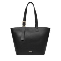Torebka GINO ROSSI. Czarne shopper bag Gino Rossi, bez wzorów, bez dodatków. Za 329.99 zł.