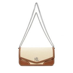 Torebka LAUREN RALPH LAUREN. Brązowe torebki wieczorowe damskie Lauren Ralph Lauren, bez wzorów, bez dodatków. Za 879.99 zł.