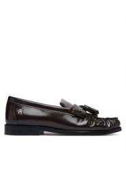 Tommy Hilfiger Mokasyny Tassel Abrasivato FW0FW09460 Brązowy ciemny. Brązowe mokasyny damskie Tommy Hilfiger, ze skóry, bez obcasa. Za 649.99 zł.