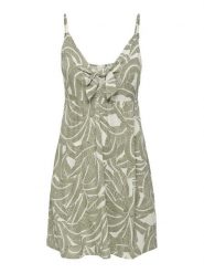 ONLY Sukienka letnia Nova 15347862 Khaki Regular Fit. Brązowe sukienki damskie Only, bez wzorów, z wiskozy, bez ramiączek. Za 129.99 zł.