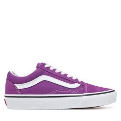 Tenisówki Vans. Fioletowe trampki damskie Vans, bez wzorów, bez zapięcia. Za 209.99 zł.