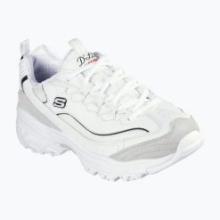 Buty damskie SKECHERS D'Lites New Heat. Białe obuwie sportowe damskie Skechers, bez zapięcia, do biegania, Skechers Sport. Za 239.99 zł.
