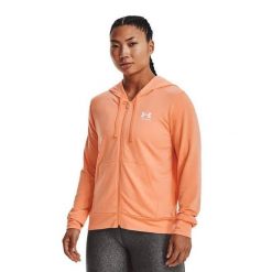 Bluza fitness damska Under Armour Rival Terry FZ Hoodie. Brązowe bluzy damskie Under Armour, xs, bez wzorów, z kapturem. Za 139.99 zł.