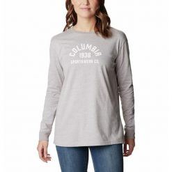 Bluza Turystyczna bez kaptura Damska Columbia North Cascades LS Tee. Szare bluzy damskie Columbia, l, bez wzorów, bez kaptura. Za 137.99 zł.