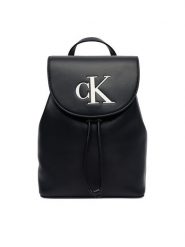Calvin Klein Plecak Bold Ck Flap Mini Backpack LV04F3893G Czarny. Czarne plecaki Calvin Klein, bez wzorów, ze skóry. Za 489.99 zł.