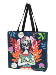 Moses. Shopper bag "Santa Muerte" ze wzorem - 37 x 38 x 13 cm rozmiar: onesize. Shopper bag Moses, bez wzorów, z bawełny, na ramię, bez dodatków. Za 89.80 zł.
