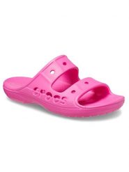 Crocs Klapki "Baya" w kolorze różowym rozmiar: 36/37. Różowe klapki damskie Crocs, bez wzorów, z otwartym noskiem, bez obcasa, bez zapięcia. Za 96.60 zł.
