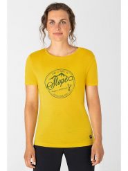 Super.natural Koszulka "Slopes" w kolorze żółtym rozmiar: XL. Żółte koszulki damskie super.natural, xl, bez wzorów, z wełny, bez kołnierzyka, bez ramiączek. Za 100.99 zł.