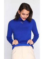 C& Jo Golf w kolorze niebieskim rozmiar: 38. Niebieskie golfy damskie C& Jo, bez wzorów, z kaszmiru, bez ramiączek. Za 180.95 zł.