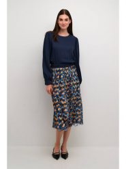 CULTURE Sukienka "Carly" w kolorze granatowo-pomarańczowym rozmiar: XL. Niebieskie sukienki damskie Culture, bez wzorów, z wiskozy, bez ramiączek. Za 210.81 zł.