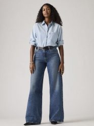 Levi's Dżinsy - Wide leg - w kolorze niebieskim rozmiar: W27/L33. Niebieskie jeansy damskie Levi's, z podwyższonym stanem. Za 288.45 zł.