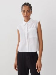 Someday Bluzka w kolorze białym rozmiar: 42. Białe bluzki damskie someday., bez wzorów, z bawełny, bez kołnierzyka, bez ramiączek. Za 130.95 zł.