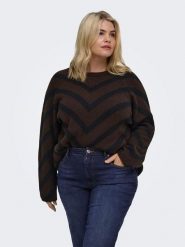 ONLY Carmakoma Sweter w kolorze brązowym rozmiar: M-46/48. Brązowe swetry klasyczne damskie Only Carmakoma, m, bez kołnierzyka. Za 115.95 zł.