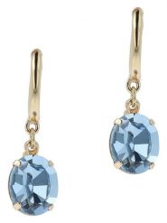 Otazu Pozłacane kolczyki-kreole z kryształami rozmiar: onesize. Żółte kolczyki damskie Otazu, z kryształem, pozłacane. Za 86.99 zł.