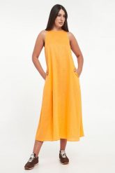 Sukienka lniana Ukara ECOALF. Sukienki damskie Ecoalf, bez wzorów, bez ramiączek. Za 749.00 zł.