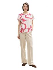 Tom Tailor Koszulka w kolorze różowo-białym rozmiar: XXL. Białe bluzki damskie Tom Tailor, xxl, bez wzorów, bez kołnierzyka, bez ramiączek. Za 56.66 zł.