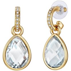 Lulu & Jane Stop metali Zdobienie kryształkami Swarovski® Kolczyki 1 ct Damski. Białe kolczyki damskie Lulu & Jane, pozłacane, na sztyftcie. Za 419.99 zł.