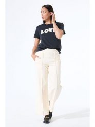 Garcia Spodnie w kolorze kremowym rozmiar: XL. Brązowe spodnie materiałowe damskie Garcia, bez wzorów, z materiału. Za 152.99 zł.