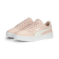 Buty do chodzenia damskie Puma Carina 20. Białe obuwie sportowe casual damskie Puma, z materiału, bez zapięcia. Za 276.00 zł.
