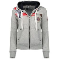 Bluza damska Geographical Norway Fespote Lady 100 Distri szara (WU8015F/GN. Szare bluzy damskie Geographical Norway, xl, bez wzorów, bez kaptura. Za 129.00 zł.