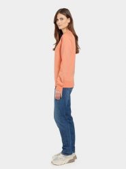 Didriksons Bluza "Fyn" w kolorze pomarańczowym rozmiar: 36. Pomarańczowe bluzy damskie Didriksons, bez wzorów, z bawełny, bez kaptura. Za 162.87 zł.