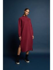 ELBSAND Sukienka dresowa "Roomi" w kolorze czerwonym rozmiar: S. Czerwone sukienki damskie ELBSAND, bez wzorów, z bawełny, bez ramiączek. Za 173.99 zł.