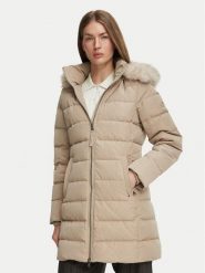 Tommy Hilfiger Kurtka zimowa Heritage Tyra WW0WW51563 Beżowy Regular Fit. Brązowe kurtki damskie Tommy Hilfiger, na zimę, xl, bez wzorów, bez kaptura. Za 1,499.00 zł.