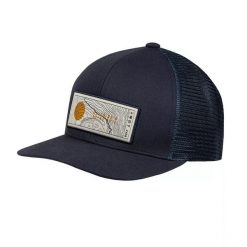 Czapka z daszkiem Explore Trucker Cap Lewen Navy. Niebieskie czapki z daszkiem damskie Buff, bez wzorów. Za 130.99 zł.