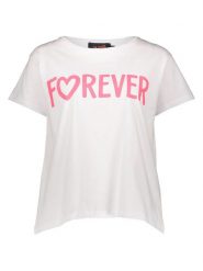 Miss goodlife Koszulka "Forever" w kolorze białym rozmiar: M. Białe bluzki damskie miss goodlife, m, bez wzorów, bez kołnierzyka, bez ramiączek. Za 97.51 zł.