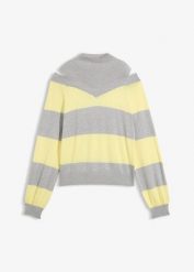 Cienki sweter z odsłoniętymi ramionami. Czerwone swetry klasyczne damskie bonprix, bez kołnierzyka. Za 109.99 zł.