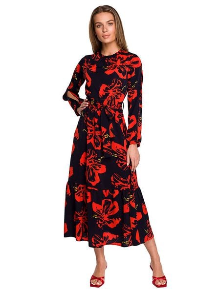 Stylove Sukienka w kolorze czarnym ze wzorem rozmiar: S. Czarne sukienki damskie Stylove, bez wzorów, bez ramiączek. Za 220.12 zł.