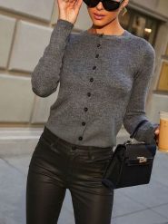 Milan Kiss Kardigan w kolorze szarym rozmiar: S. Szare kardigany damskie Milan Kiss, s, bez wzorów. Za 152.99 zł.