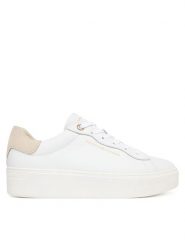 Tommy Hilfiger Sneakersy Chic Platform Cupsole Sneaker FW0FW09021 Biały. Białe obuwie sportowe damskie Tommy Hilfiger, ze skóry, bez zapięcia. Za 489.99 zł.