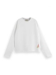 Scotch & Soda Bluza w kolorze białym rozmiar: M. Białe bluzy damskie Scotch & Soda, m, bez wzorów, z bawełny, bez kaptura. Za 162.49 zł.