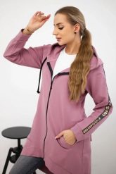 Bluza z suwakiem z tyłu ciemno różowa. Czerwone bluzy damskie KESI, l, bez wzorów, z bawełny, z kapturem. Za 198.65 zł.