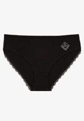 Czarne Majtki z Bawełny Typu Figi Pilliora. Czarne figi Renee, bez wzorów, z bawełny. Za 4.99 zł.