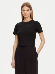 Marciano Guess T-Shirt 5RGI02 6298A Czarny Regular Fit. Czarne t-shirty damskie Marciano Guess, l, z aplikacjami, z bawełny, bez kołnierzyka. Za 139.99 zł.