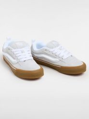 Vans Skórzane sneakersy "Knu Skool" w kolorze jasnoszarym rozmiar: 36. Szare obuwie sportowe damskie Vans, bez zapięcia. Za 158.47 zł.