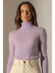 Perfect Cashmere Kaszmirowy golf "Ashley" w kolorze fioletowym rozmiar: M. Różowe golfy damskie Perfect Cashmere, m, bez wzorów, z kaszmiru, bez ramiączek. Za 361.02 zł.