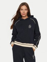 Guess Bluza V4BQ05 KCHU1 Granatowy Regular Fit. Niebieskie bluzy damskie Guess, xxs, z aplikacjami, z syntetyku, bez kaptura. Za 199.99 zł.
