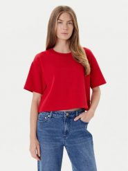 MICHAEL Michael Kors T-Shirt MT551T65MF Czerwony Relaxed Fit. Czerwone t-shirty damskie MICHAEL Michael Kors, m, bez wzorów, z bawełny, bez kołnierzyka. Za 239.99 zł.